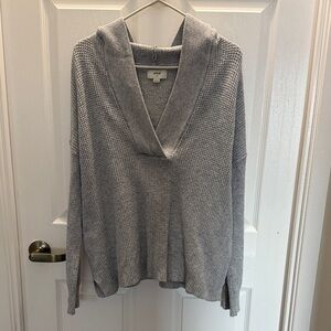 Aerie Light Gray Cowl Neck Sweatshirt